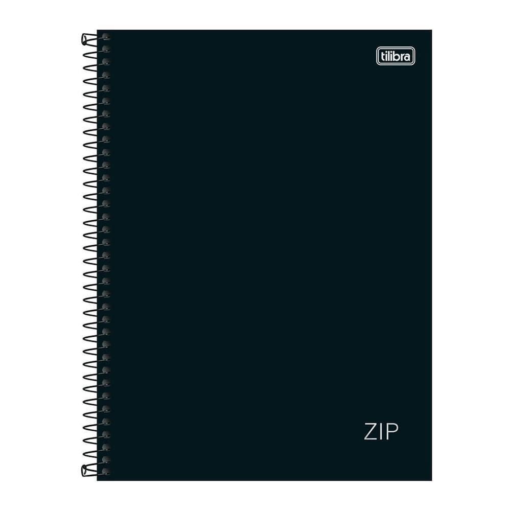 Caderno Universitário 1 Matéria 160 Folhas Tilibra Zip Preto
