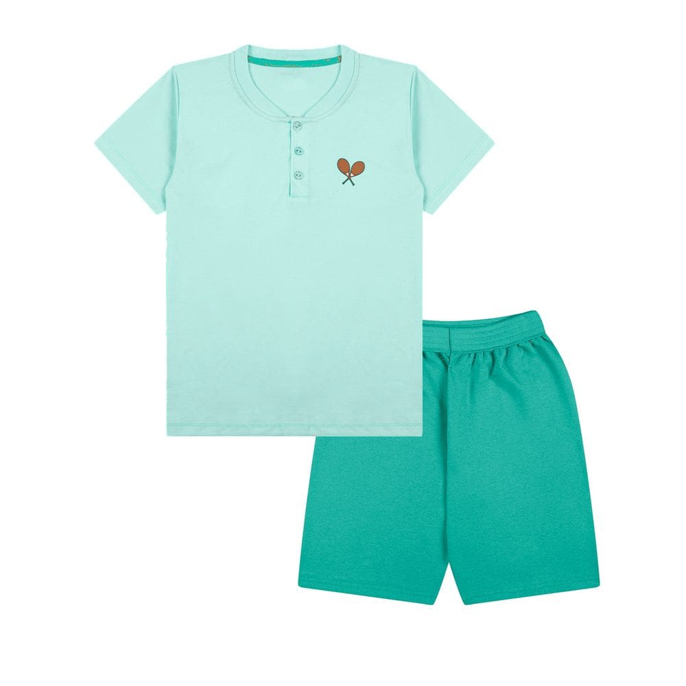 Conjunto Infantil Juvenil Masculino Curto Camiseta e Shorts Menino