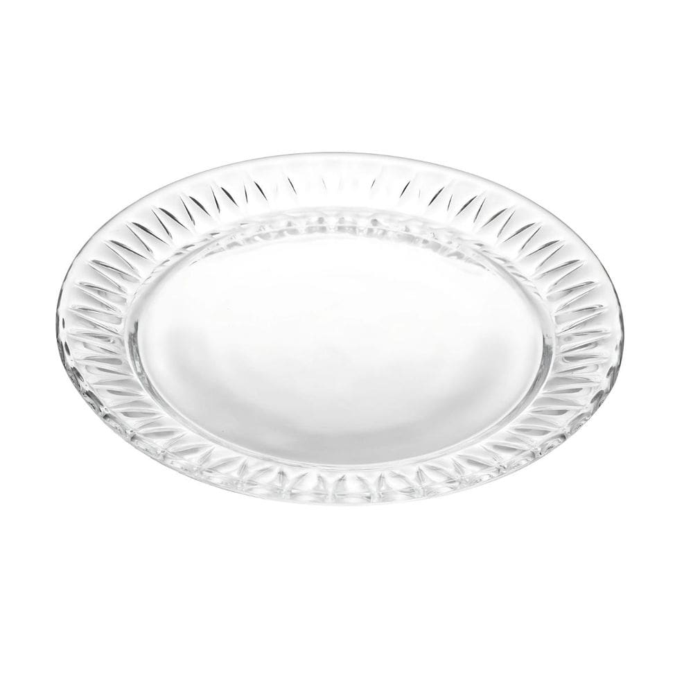 Conjunto 2 Pratos de Sobremesa de Cristal Radial 20cm 220378 - Lyor