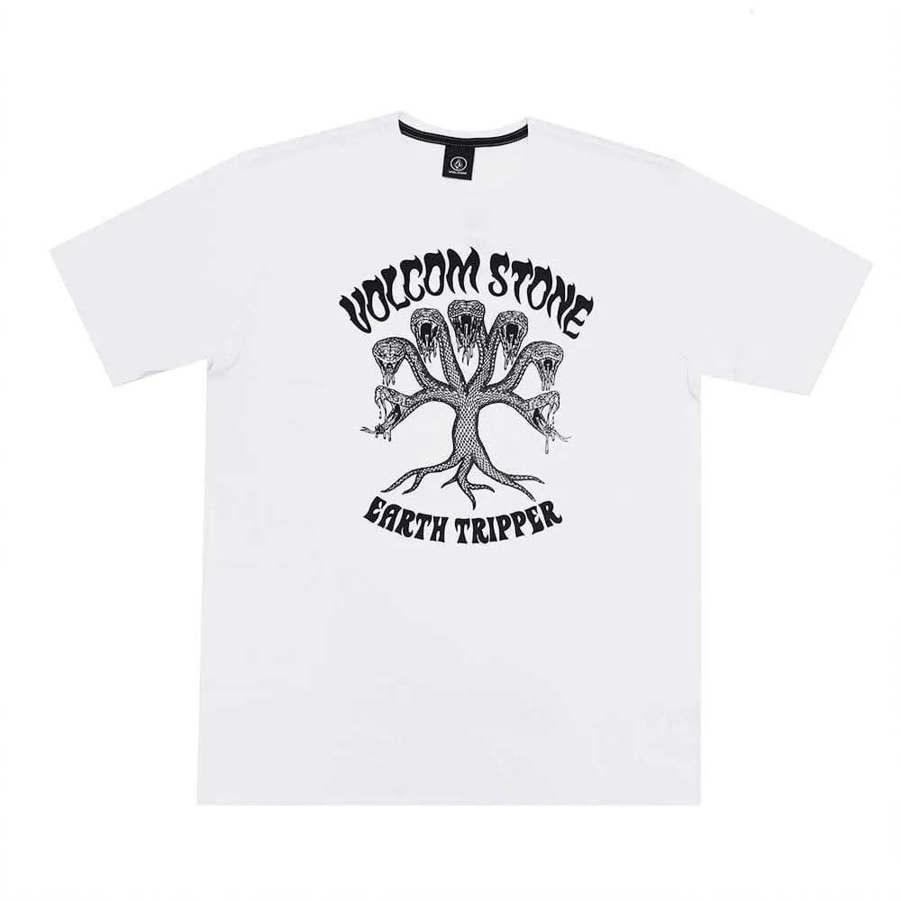 Camiseta Volcom Feeding Tree SM25 Masculina Branco