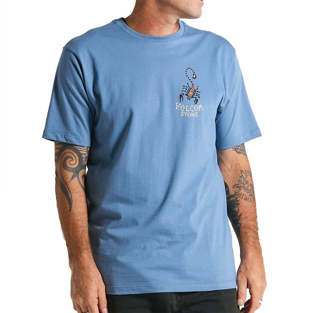 Camiseta Volcom Intel Classic SM25 Masculina Azul Escuro