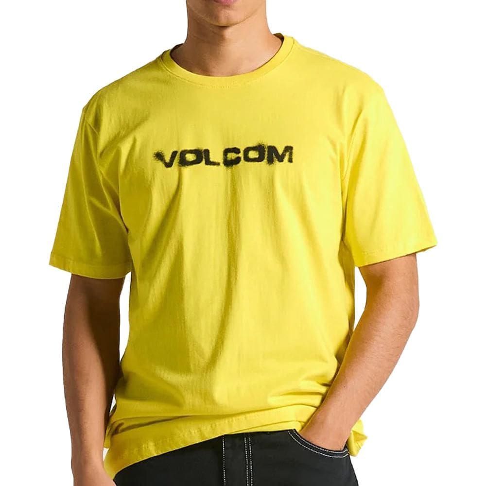 Camiseta Volcom Newro SM25 Masculina Amarelo