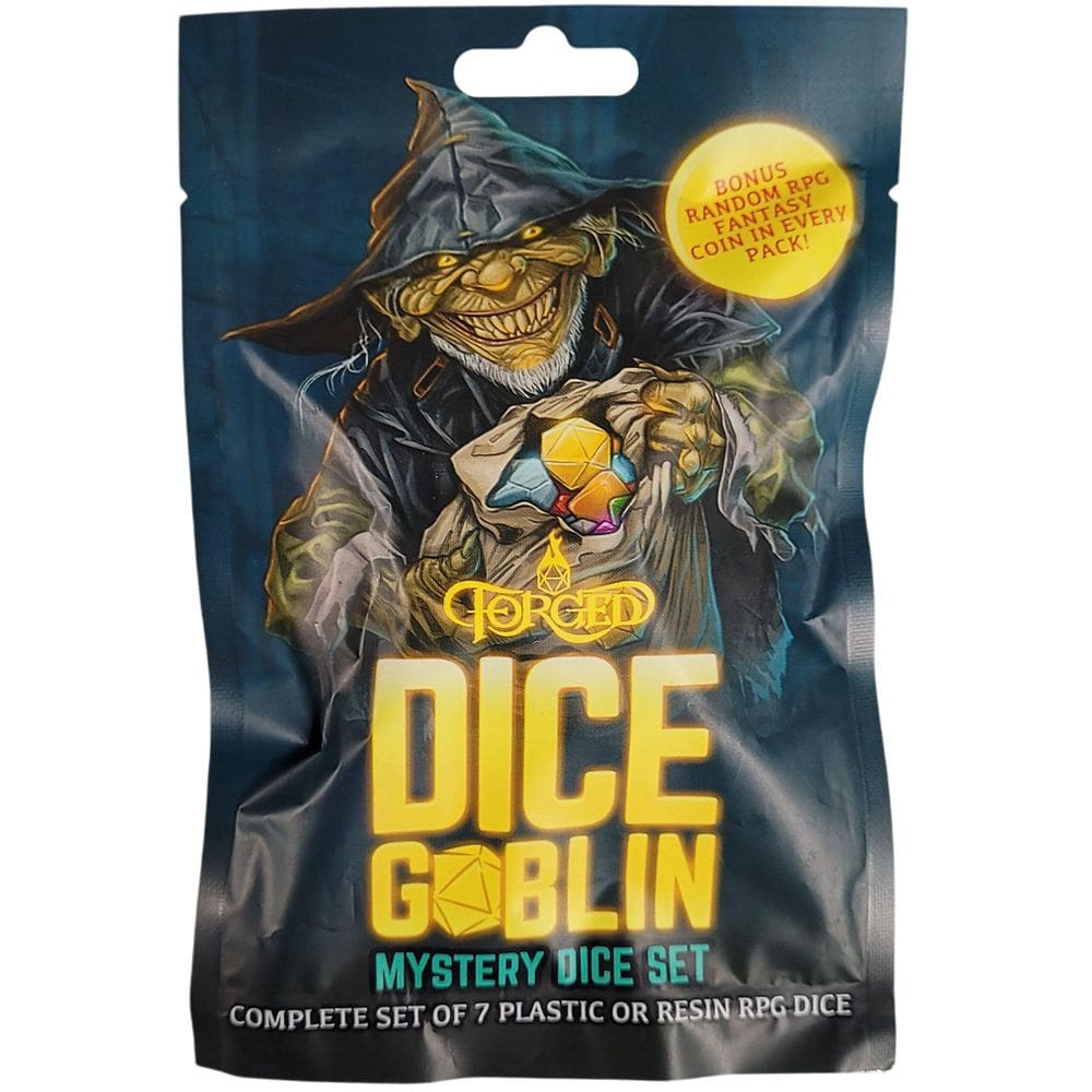 Conjunto de dados RPG Forged Dice Co. Conjunto Dice Goblin Mystery