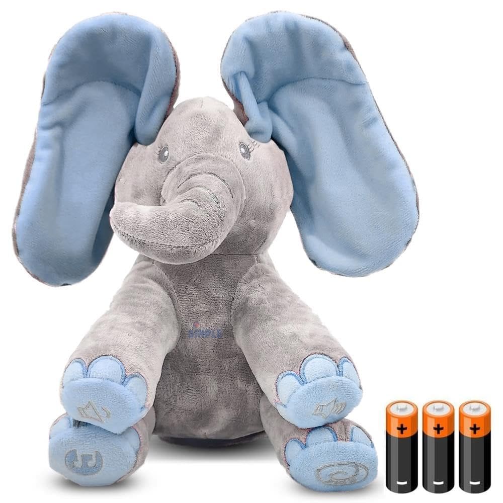 Brinquedo de pelúcia Dimple Kyle Elephant Animated Plush Blue