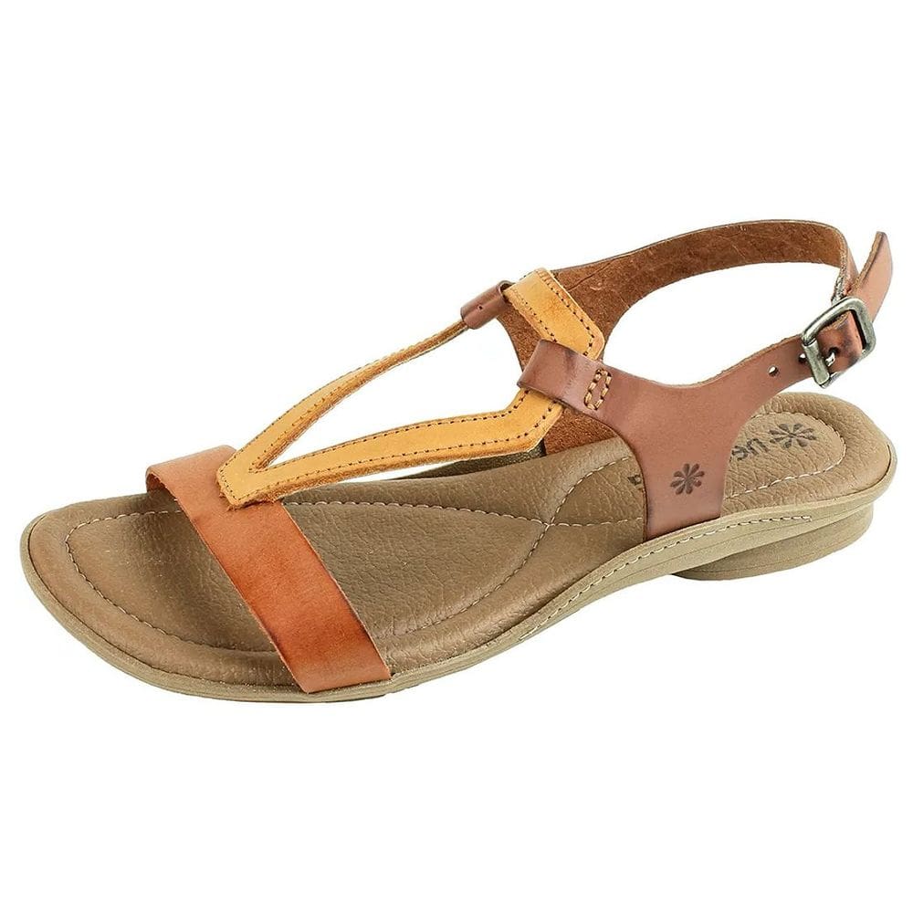 Sandalia Feminina Couro Flat New Mix New Face 37356