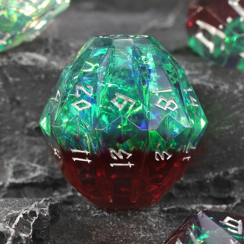 Conjunto de dados FONVGOGO Resin DND Dungeons and Dragons 7 peças