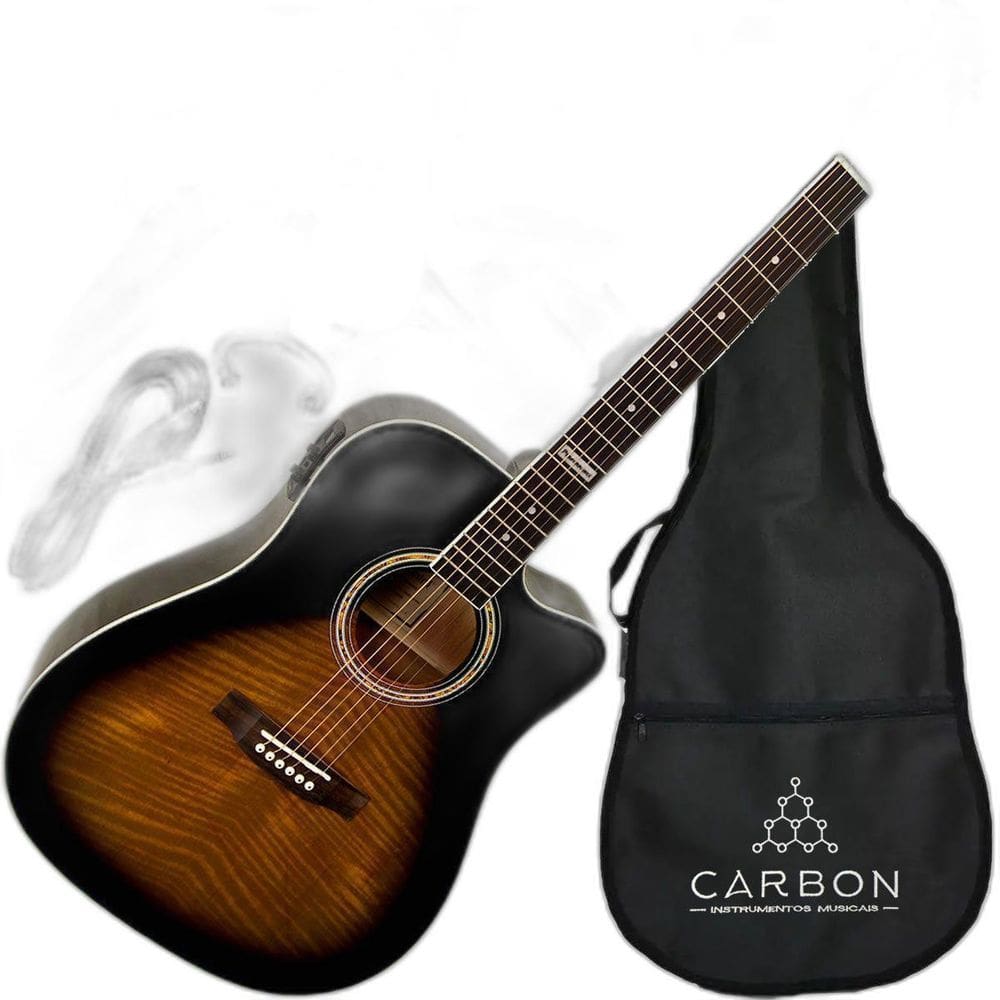 Kit Completo Violão Folk Eletroacústico Giannini Gf1D 3Ts