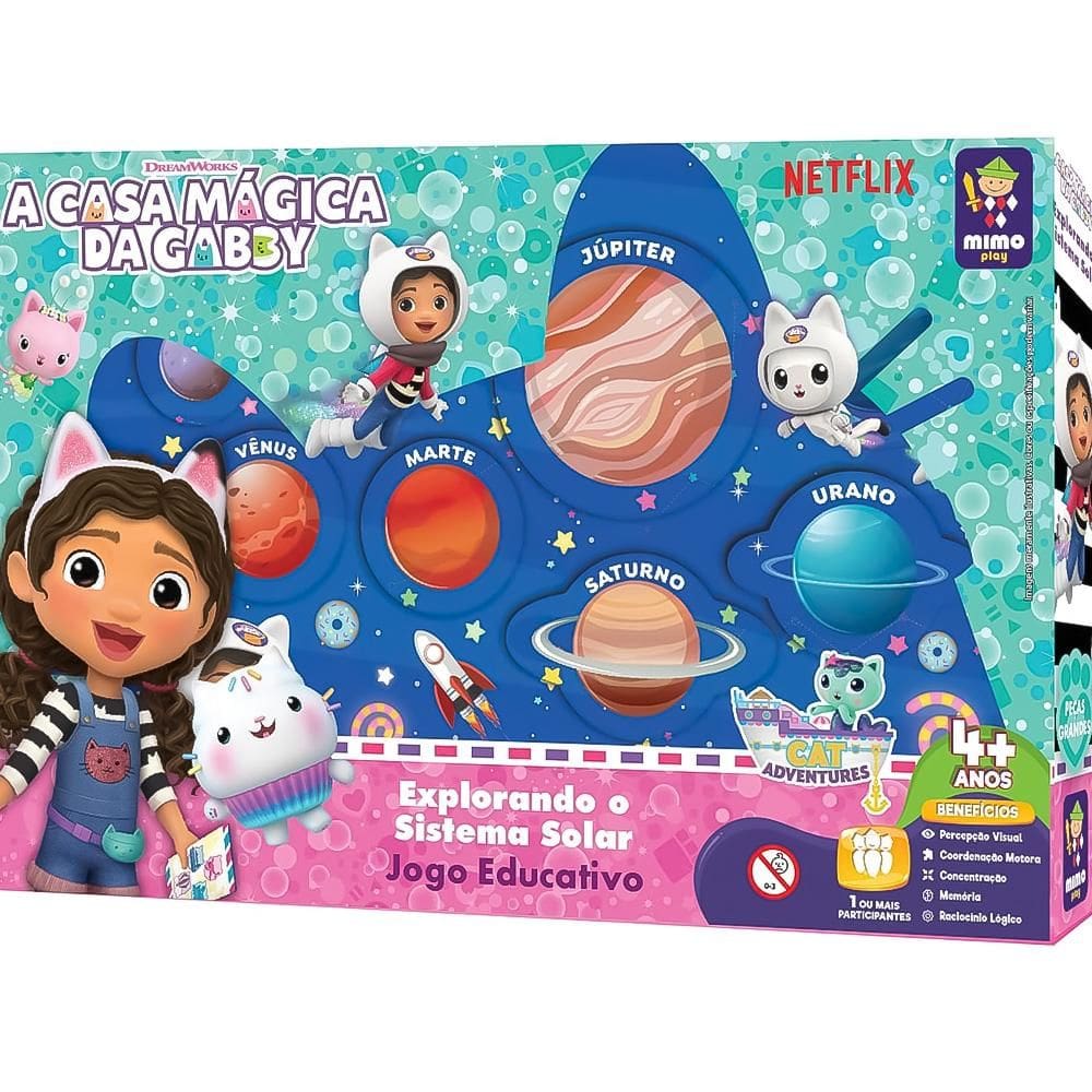 Jogo Explorando o Sistema Solar A Casa Mágica da Gabby Mimo Play 4+ 2161