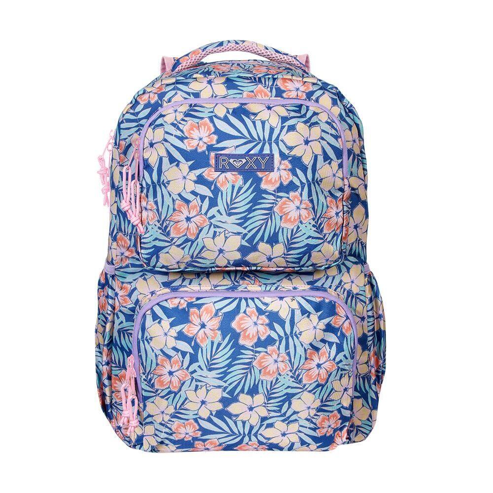 Mochila Esportiva Roxy Floral Dream Azul c/ Rosa