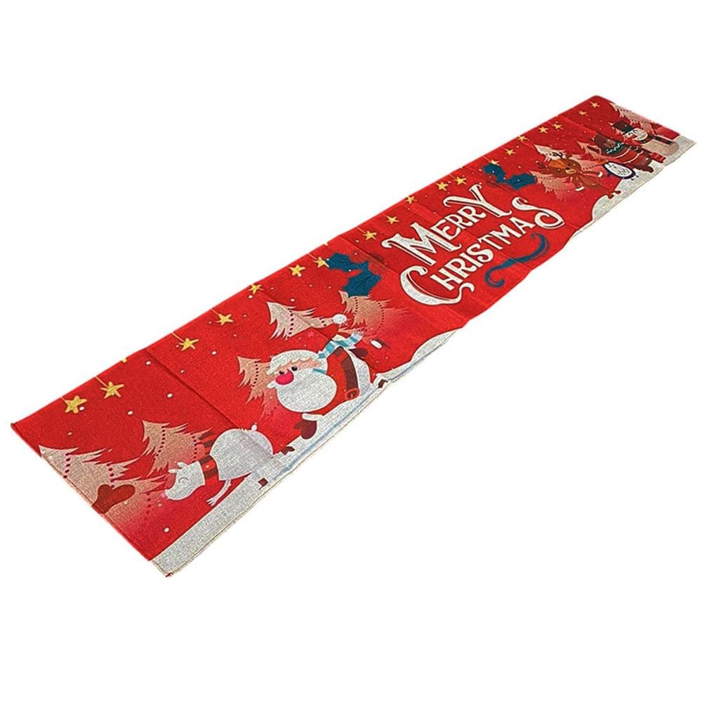 Caminho de Mesa Toalha Natal Natalino Passadeira Trilho Mesa de Jantar Decoraçao Papai Noel Boneco de Neve Festa Reuniao Celebraçao Confraternizaçao