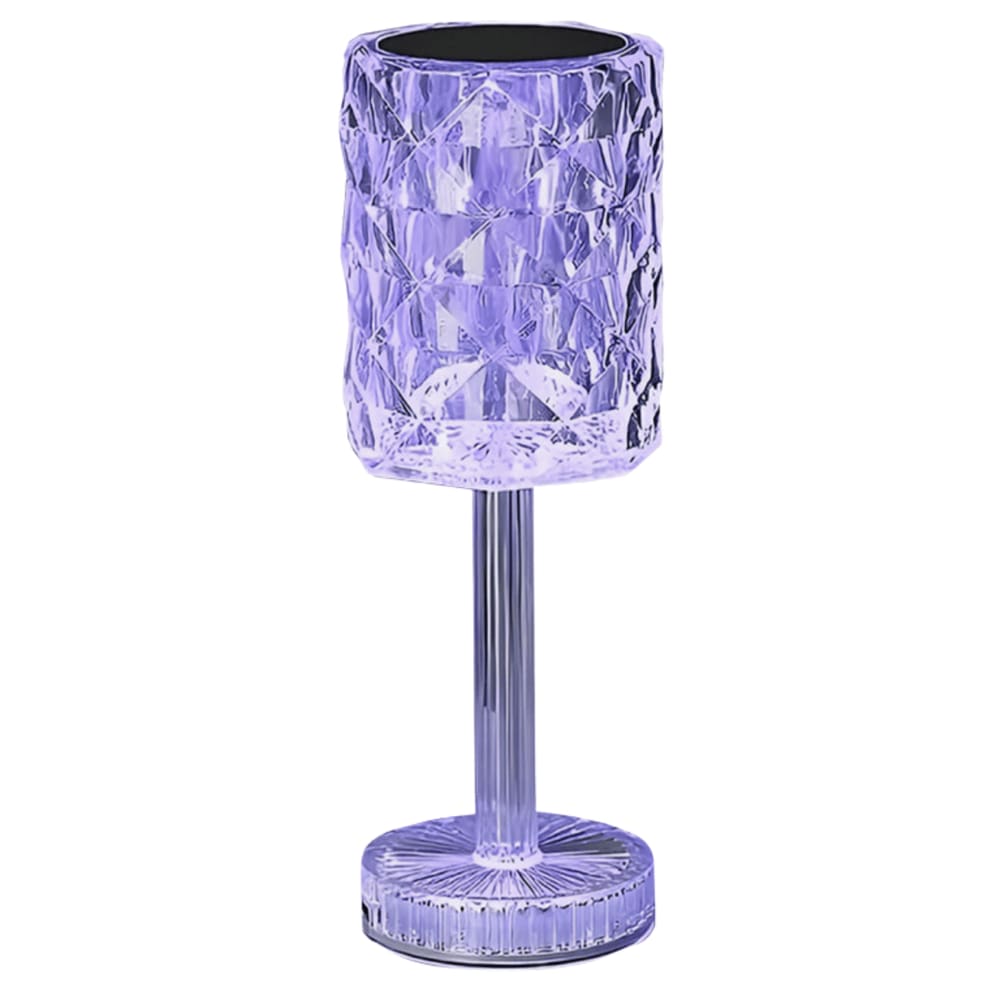 Luminária de Mesa Abajur Cristalina 26CM Led 3W RGB Recarregável EMBU LED