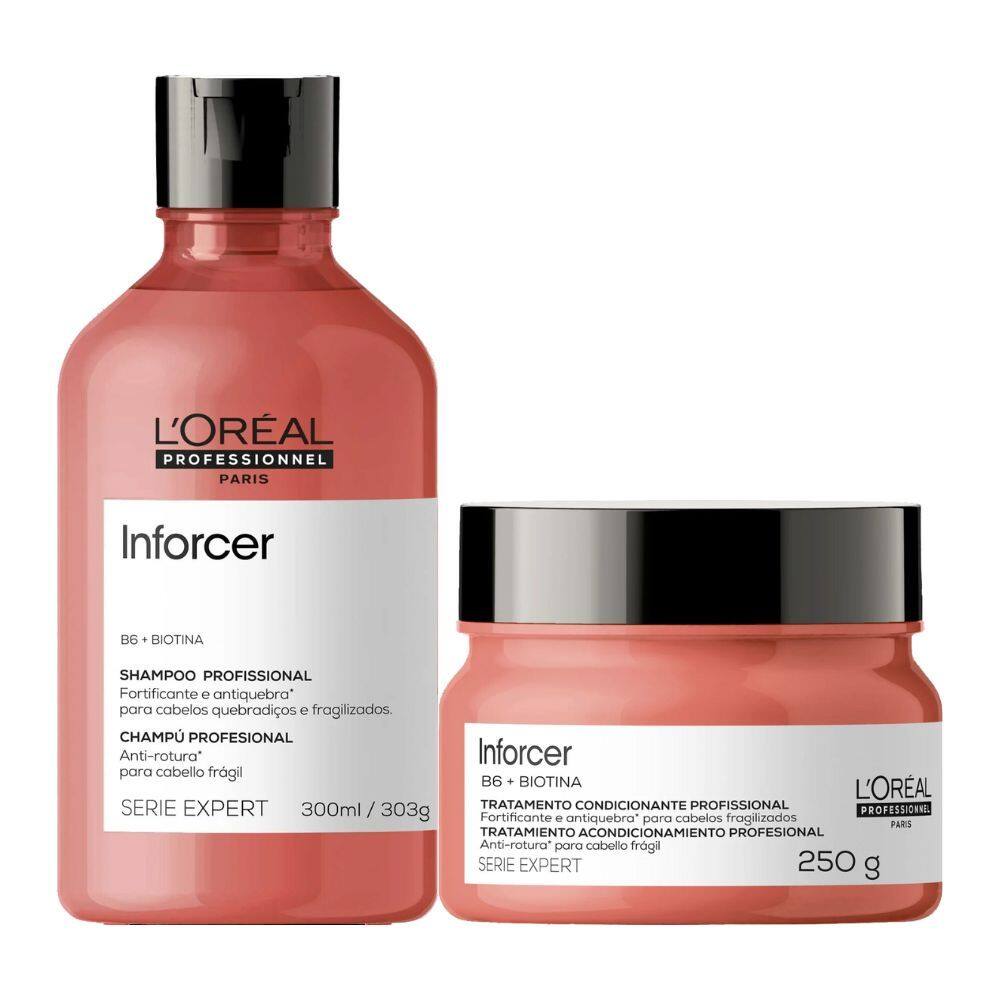Kit L`Oréal Inforcer B6 + Biotin Home Care Shampoo e Máscara
