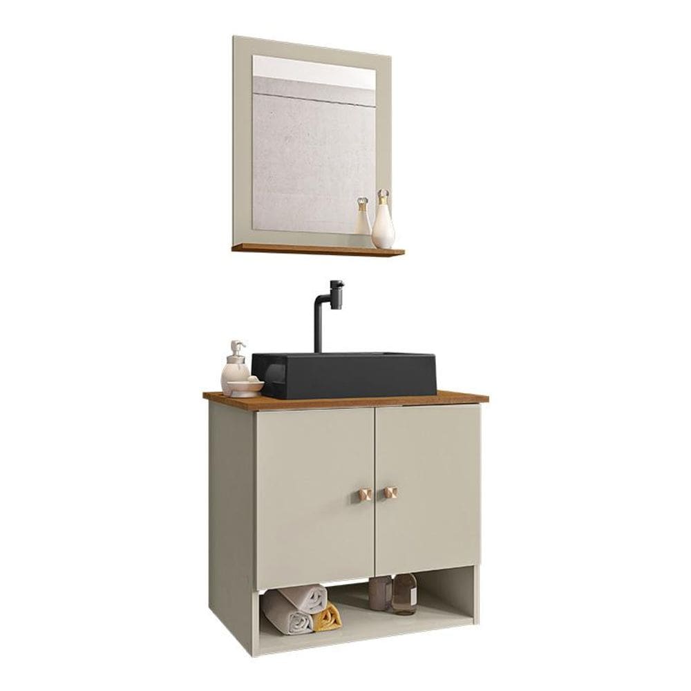 Gabinete Banheiro Deli Torino Prt Torneira Valv Click Black