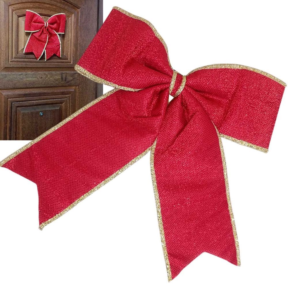 Laço Natal Enorme Natalino Janela Porta Arvore Decoraçao Loja Casa Festa Evento Fim de Ano Comemoraçao