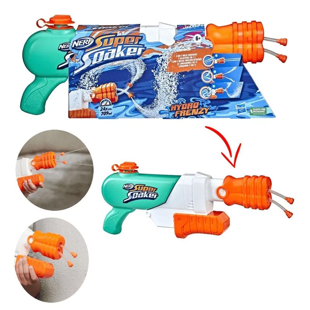 Lançador de Água Nerf Super Soaker Hydro Frenzy Hasbro