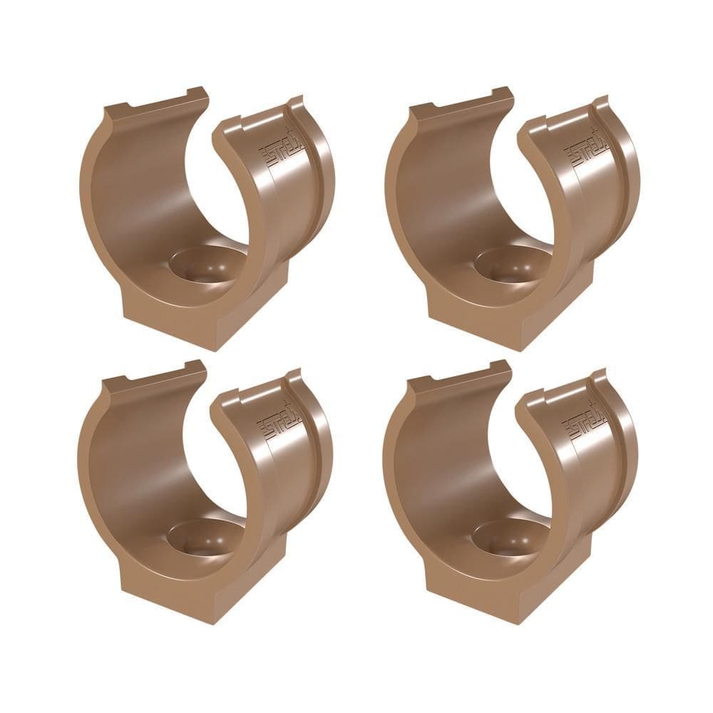 Kit 4 Abraçadeira Impacto Cano 25Mm 3/4`` Marrom Estrela