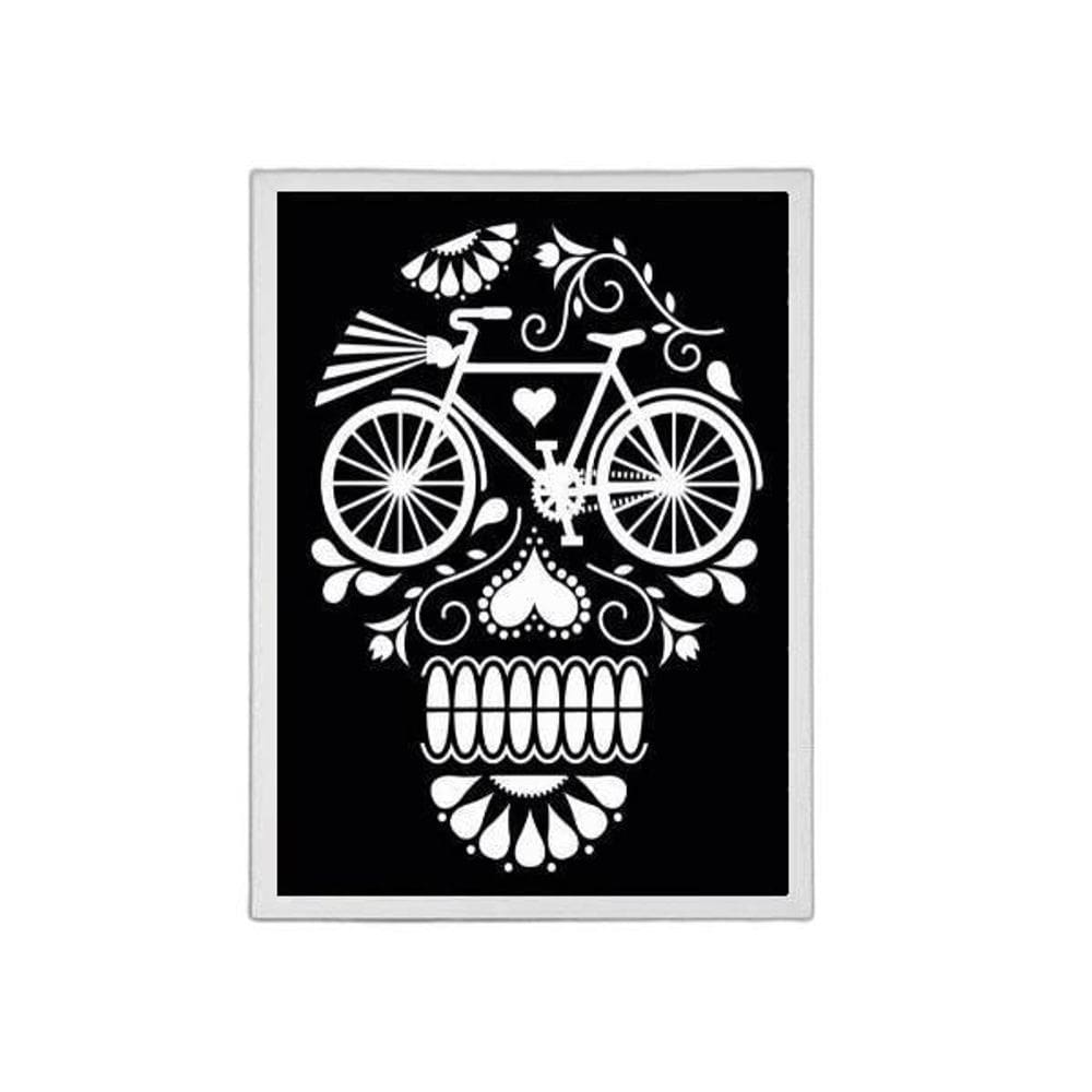Quadro Decorativo Caveira Bicicleta 33X24Cm