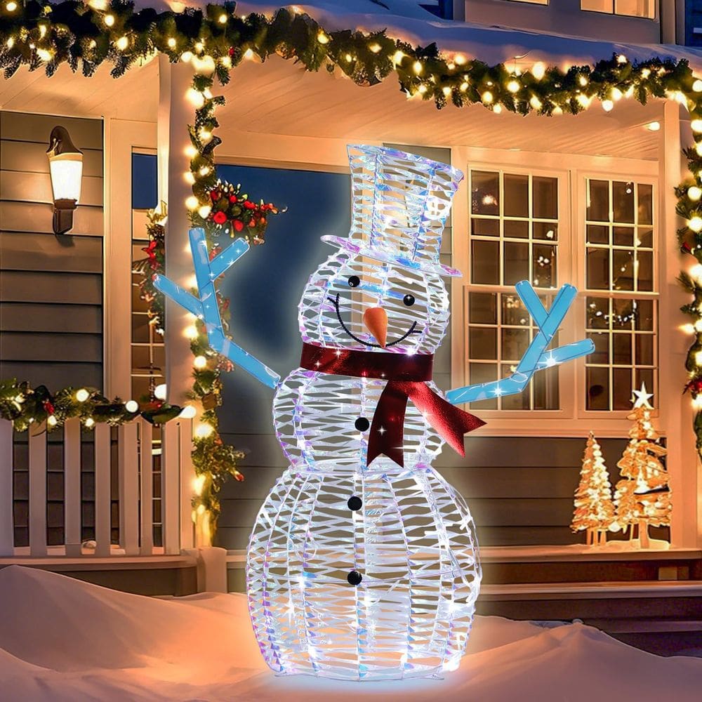 Decorações de Natal ao ar livre VCUTEKA 90cm Snowman com LED Li