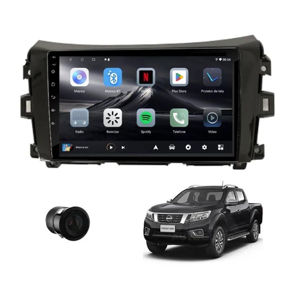 Central Multimídia Frontier 2017 2018 2019 2020 2021 2022 Adak G2 Tela de 9" QLED 2GB de RAM 64GB Android Auto e Carplay + Câmera de ré
