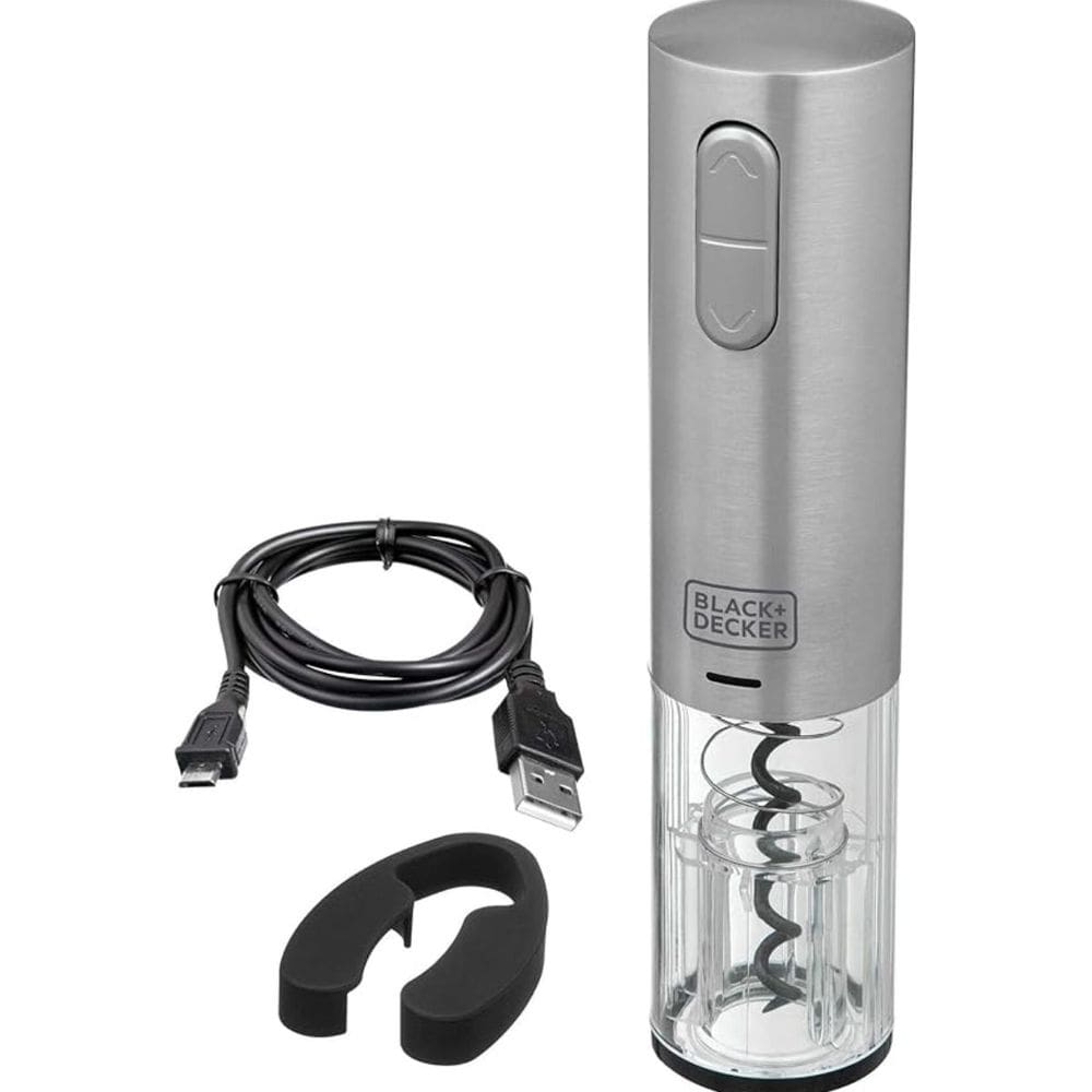Saca Rolha Abridor de Vinho Inox W10 Bivolt Recarregável LED Black&Decker W10
