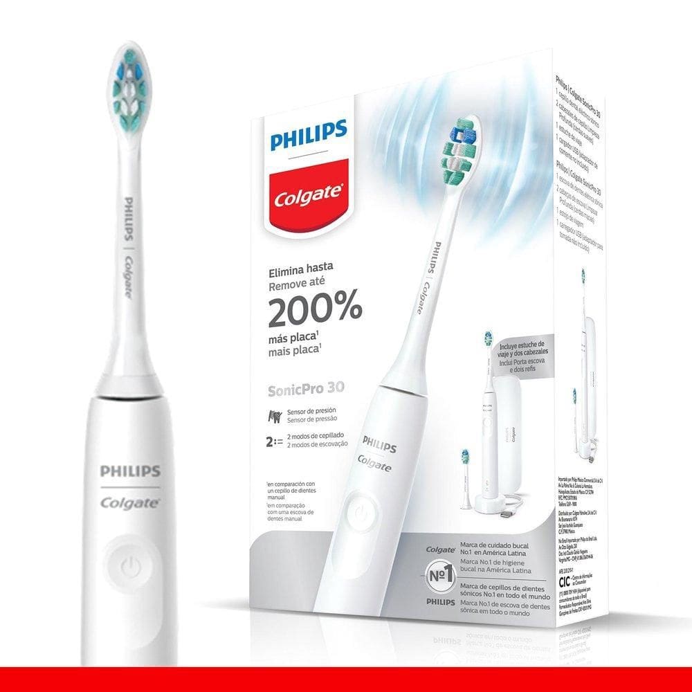 Escova Dental Elétrica Philips Colgate Sonic Pro 30 Recarregável