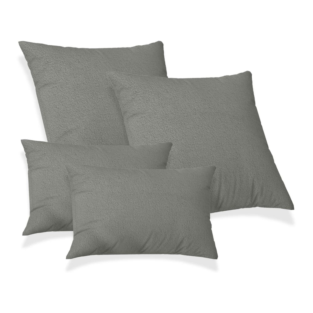 2 Capas De Almofadas 50x50 + 2 Capa 30x50cm Capri Cinza