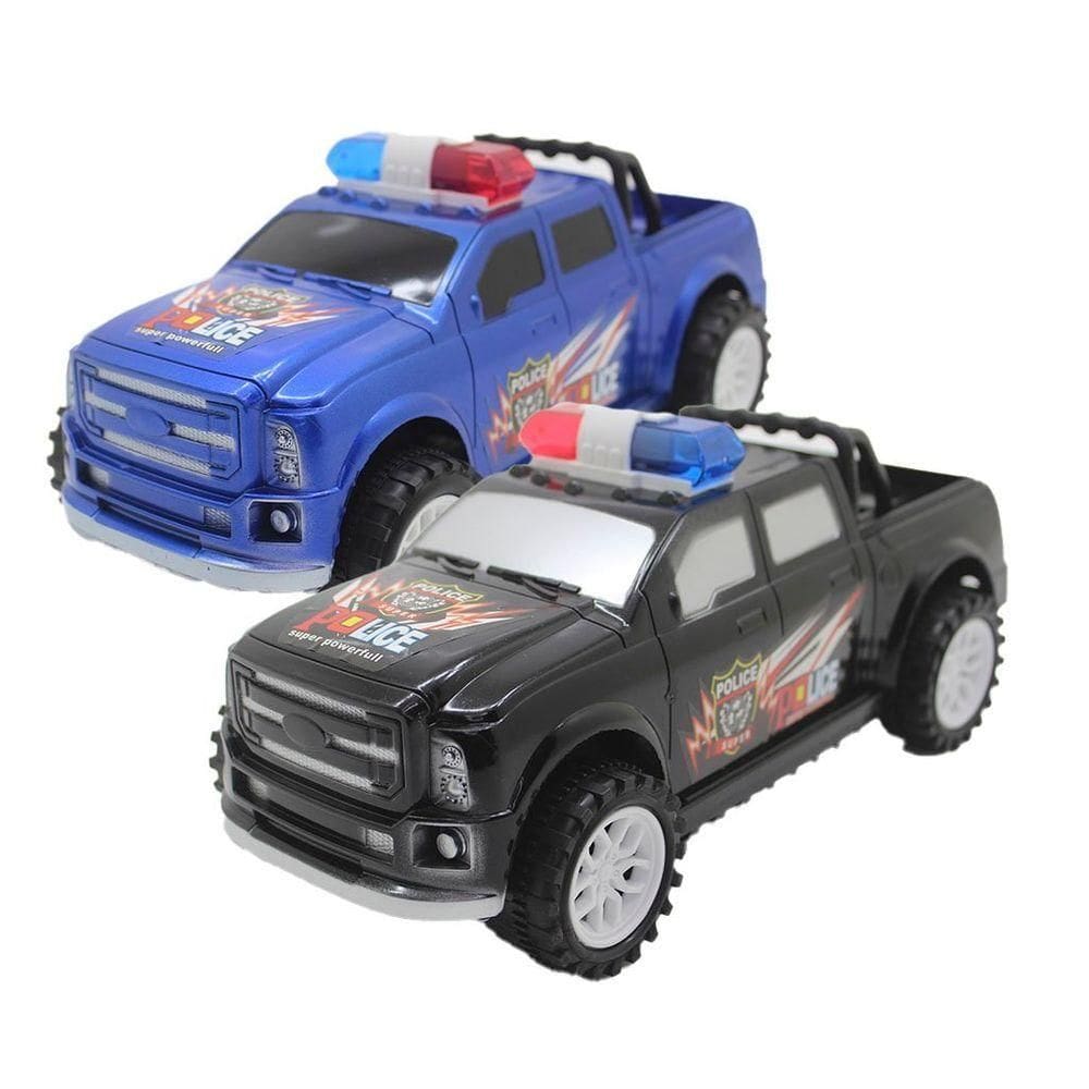 Kit 2 Brinquedo Camionetas Carrinho De Policia Fricção