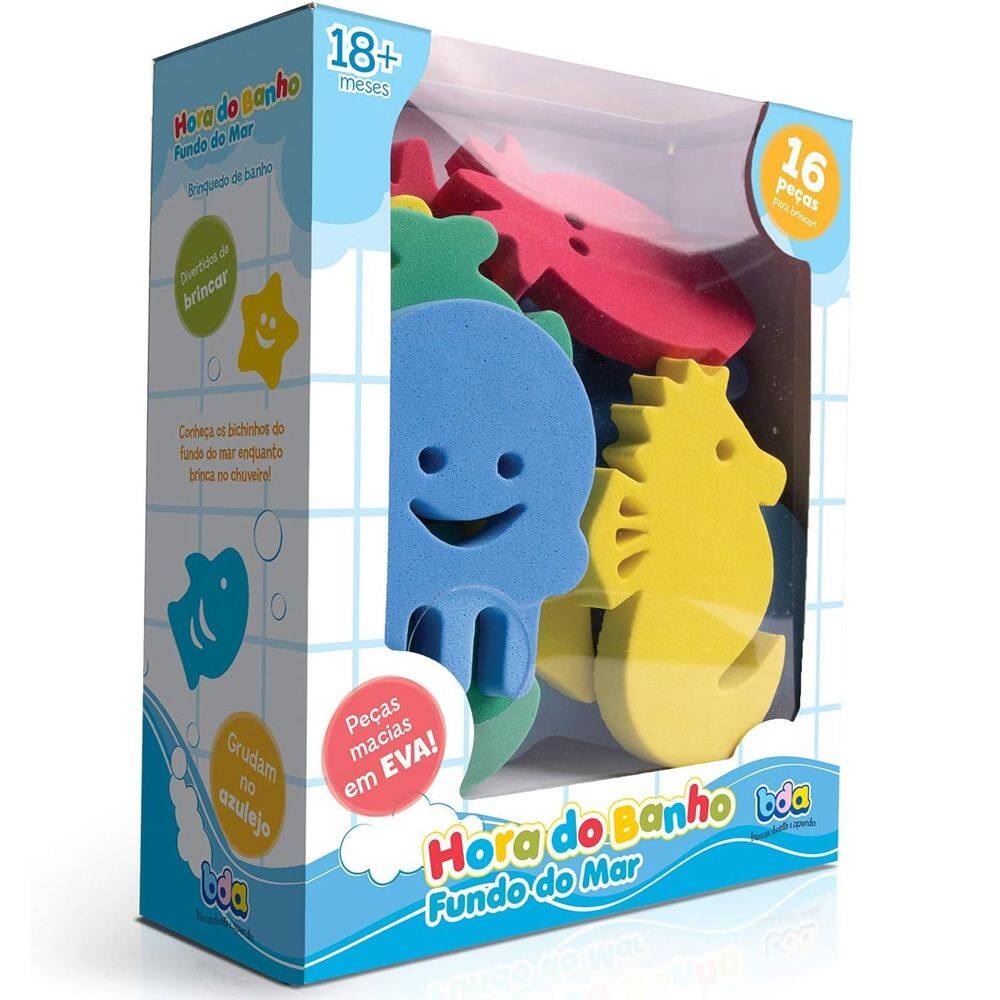 Brinquedo Banho EVA Fundo do Mar 16peças Toyster