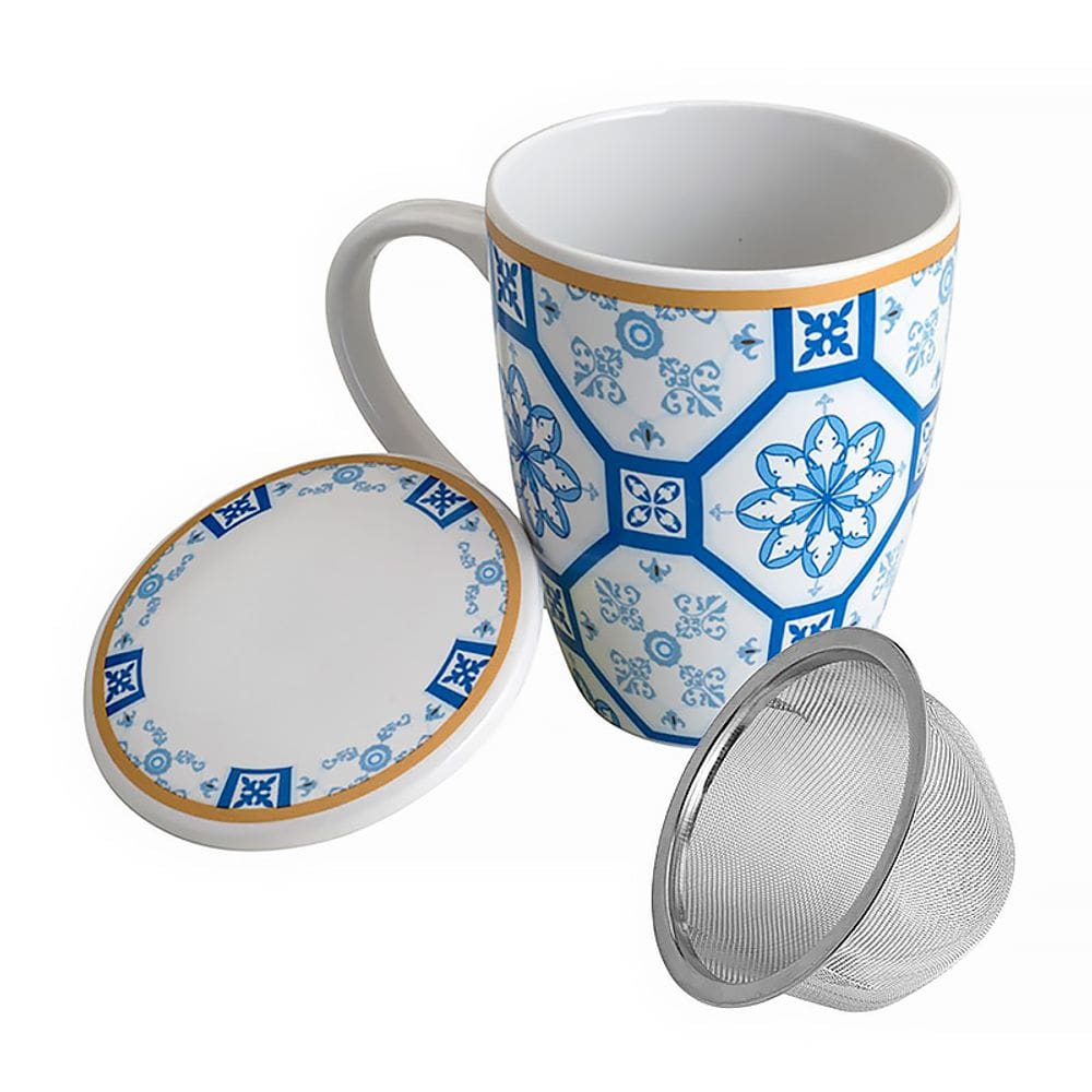 Caneca de Porcelana Braga Super White com Tampa e Filtro 310ml 2279 - Lyor