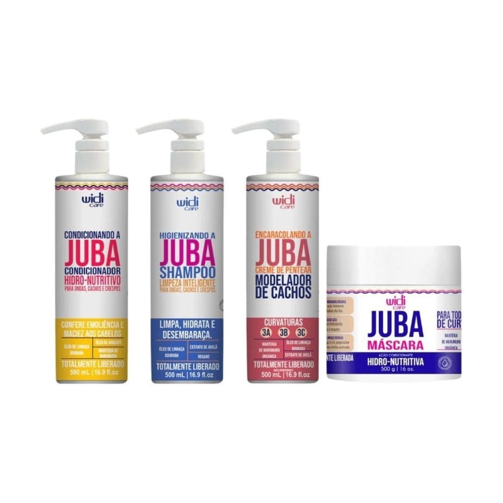 Kit Widi Care Juba Cond+Sh+Cr Pentear Encarac+Mascara Hidro
