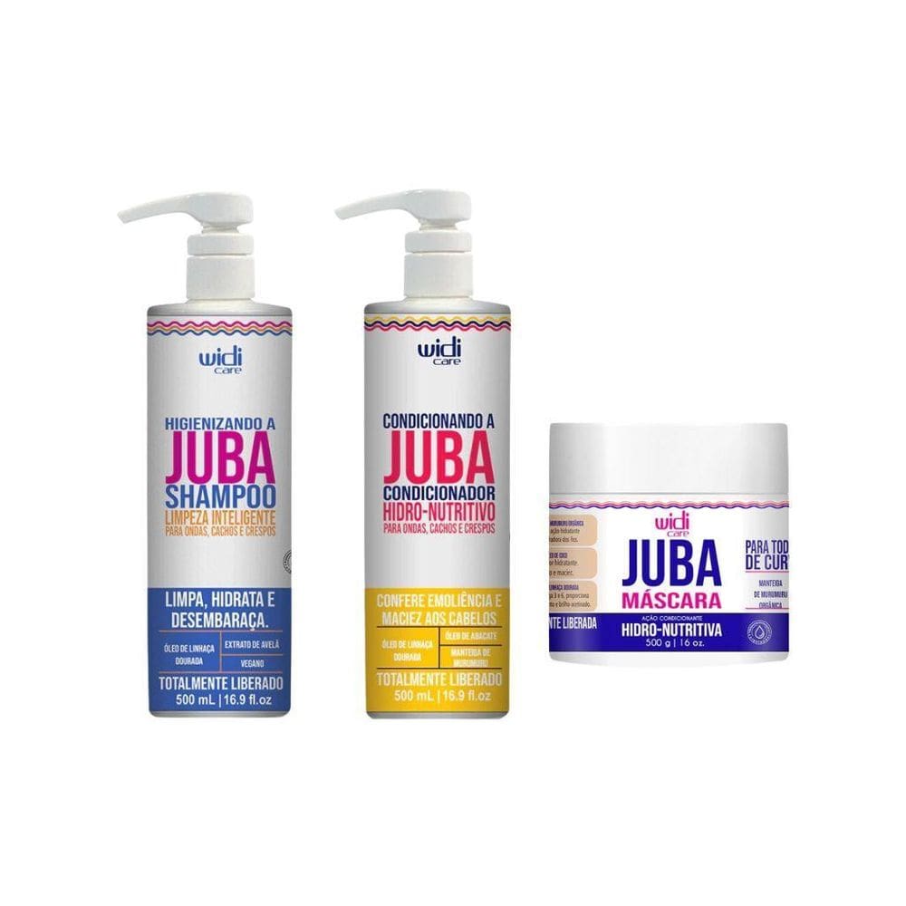 Kit Widi Care Juba Cond+Sh 500Ml+ Mascara Hidro-Nutritiva