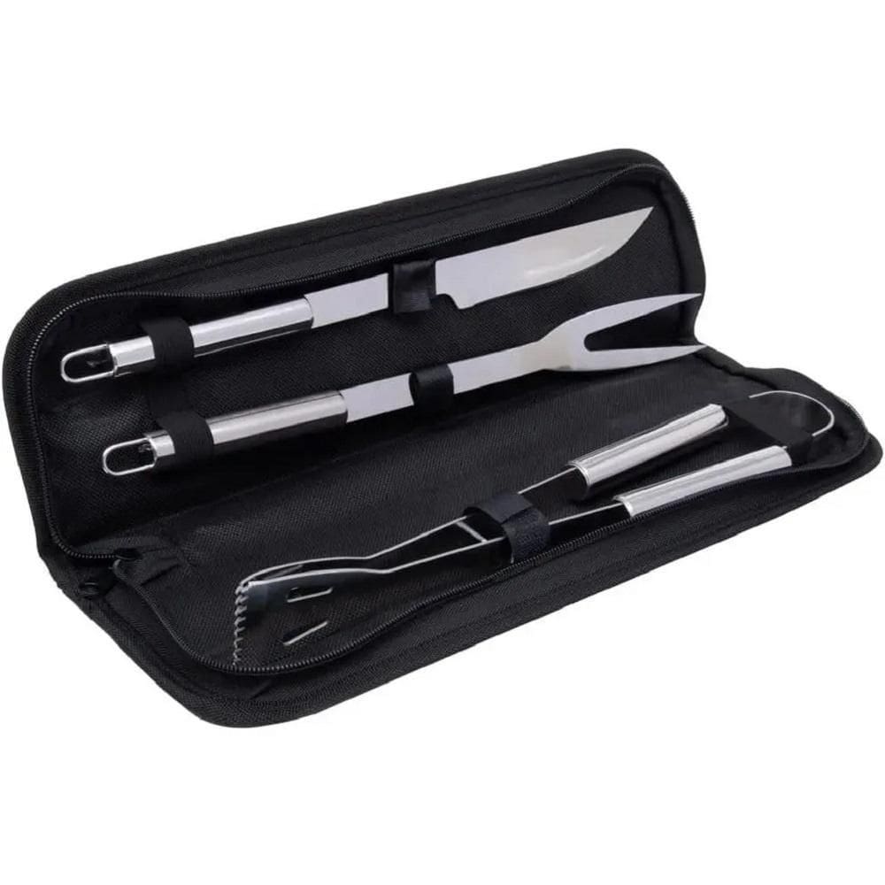 Linha Profissional Churrasco 3 Itens Aço Inox Linha Premium