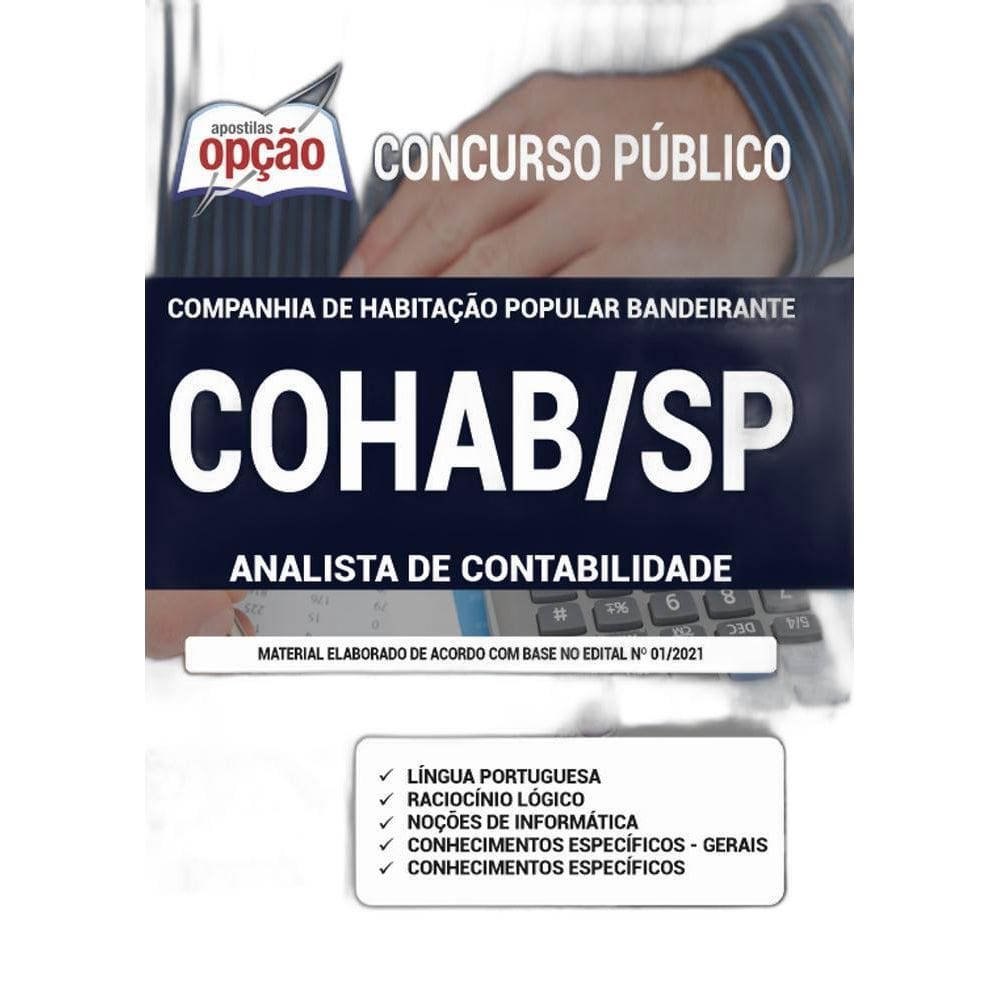 Apostila Cohab Sp - Analista De Contabilidade