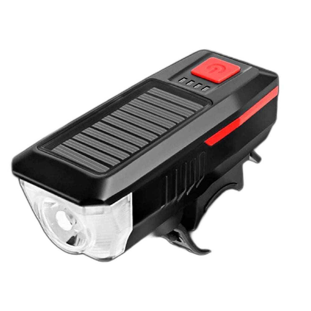 Farol Para Bike Com Carregamento Solar E Usb