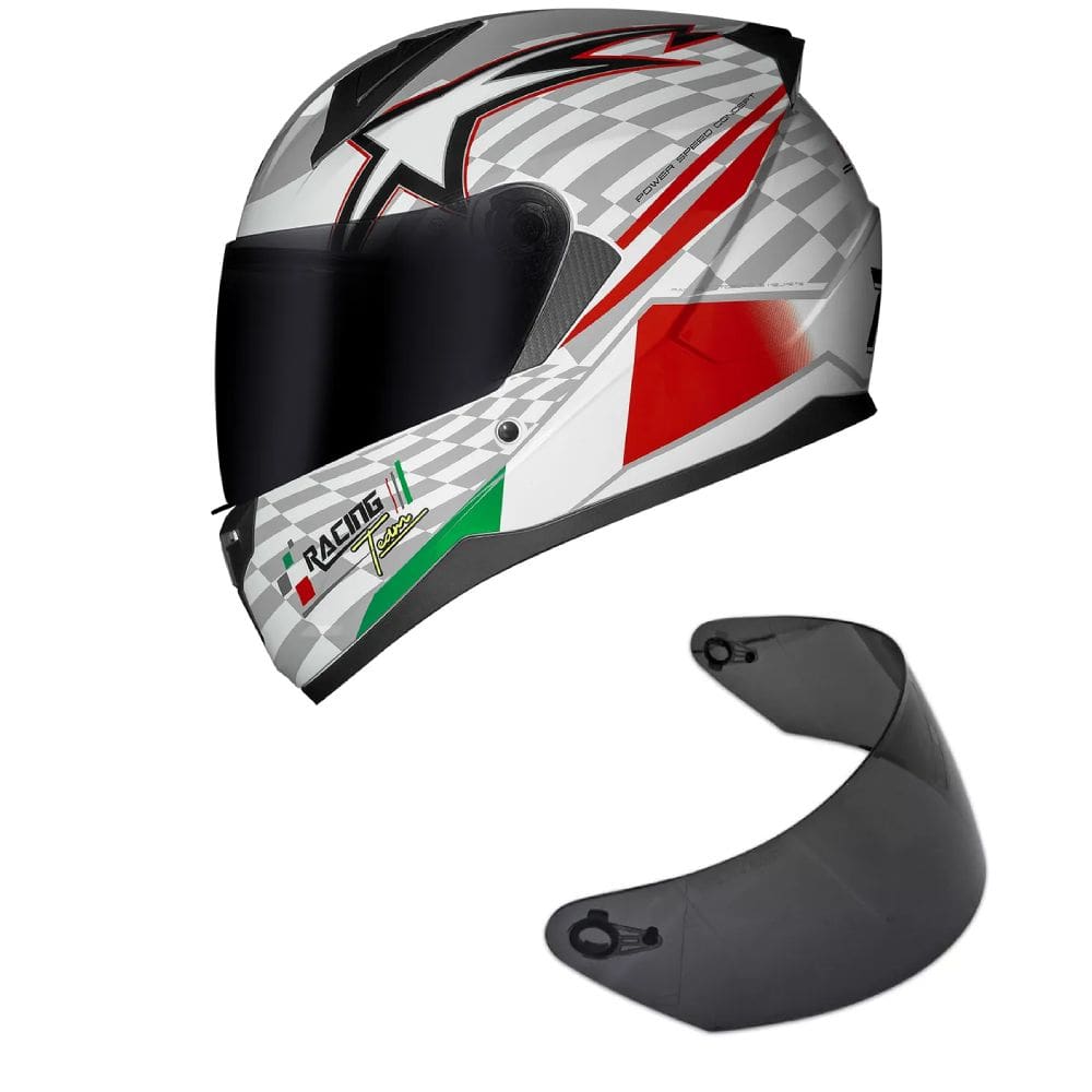 Capacete Race Tech Sector Grid Italy Mais Viseira Fumê