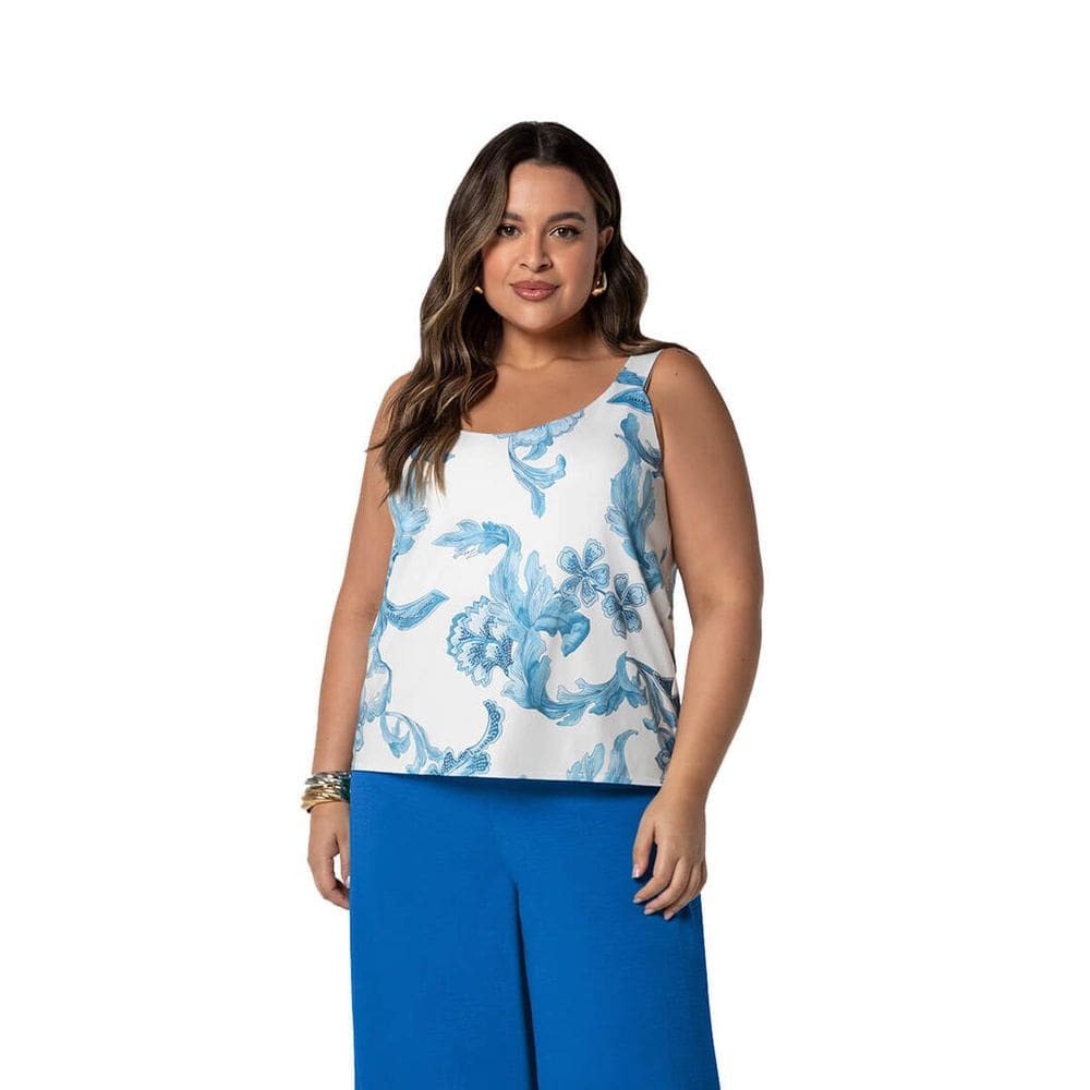Regata Feminina Formitz Plus Size Fresh Estampada
