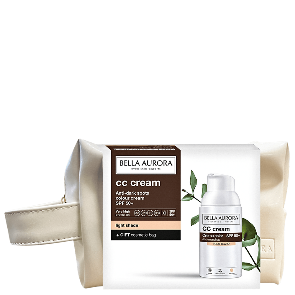 Kit Bella Aurora CC Cream FPS 50 Cor Clara + Nécessaire (2 Produtos)