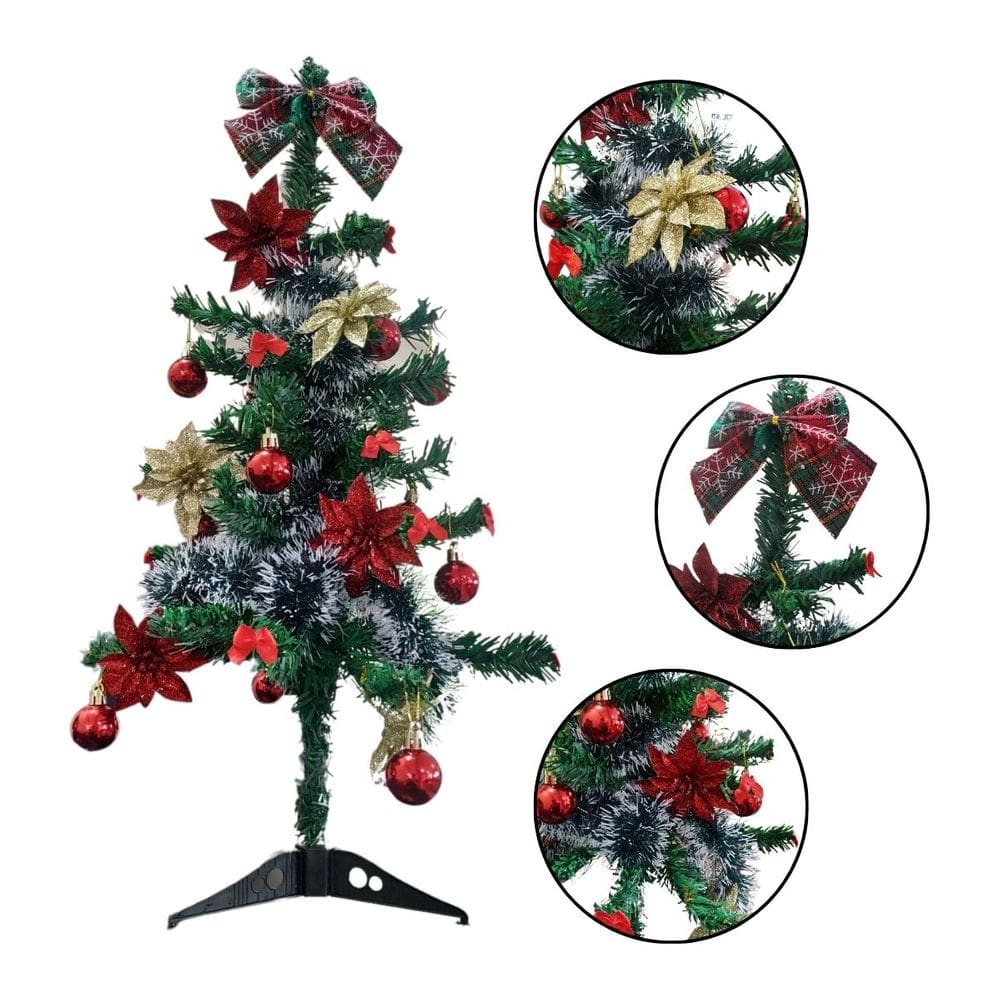 Pinheirinho Enfeitado 60cm Decoração Natalina Árvore Natal