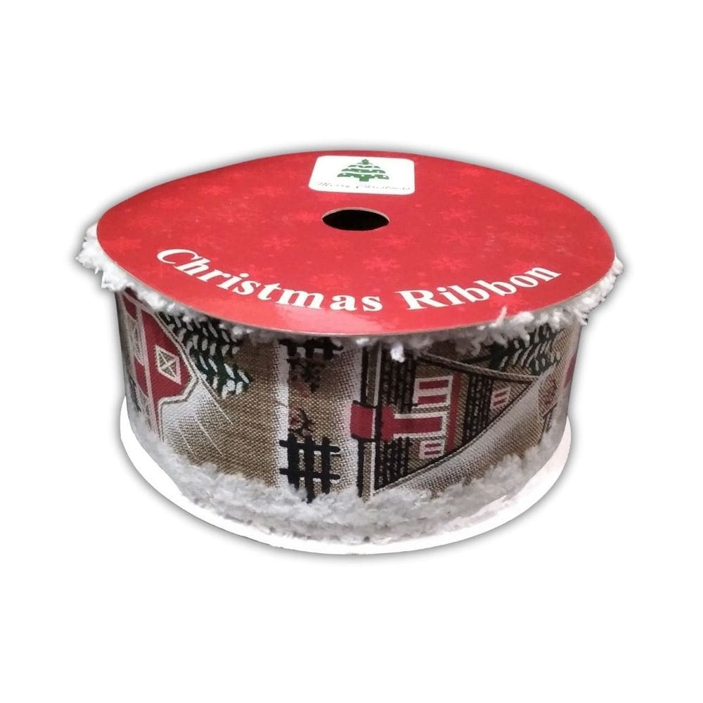Fita de Natal Decoração Estampada 6,3cm - 9 metros