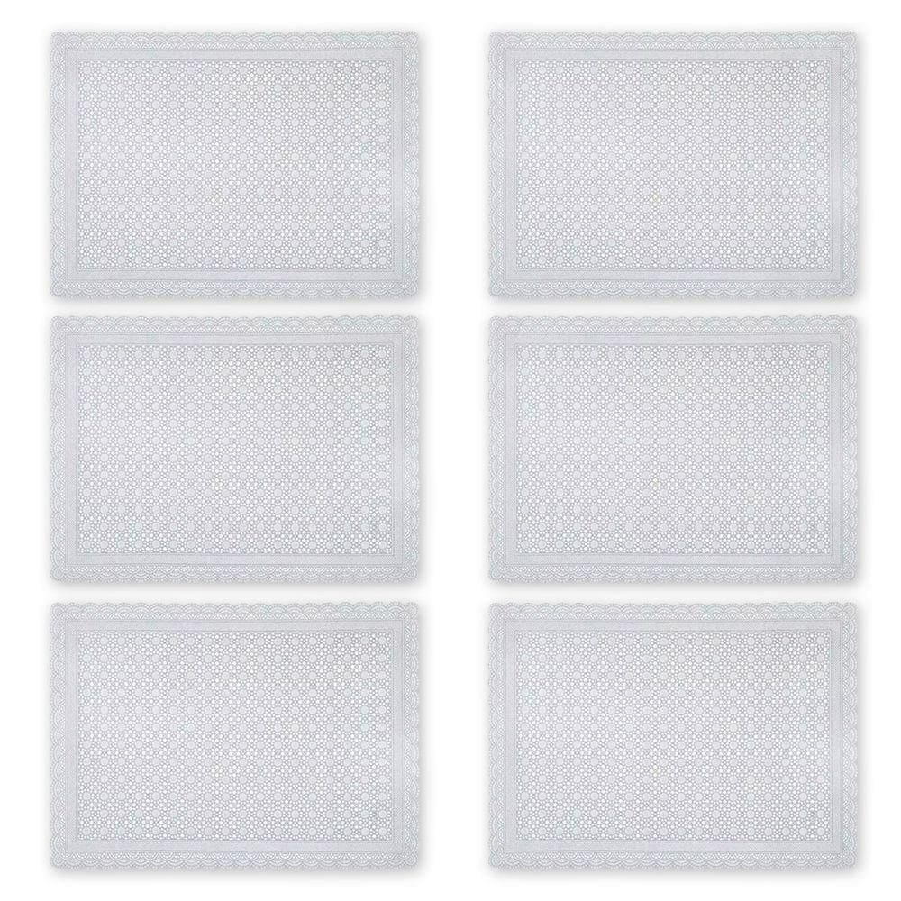 Toalha De Geladeira Pvc Rendado Kit 06 Pçs Pequenas Flores