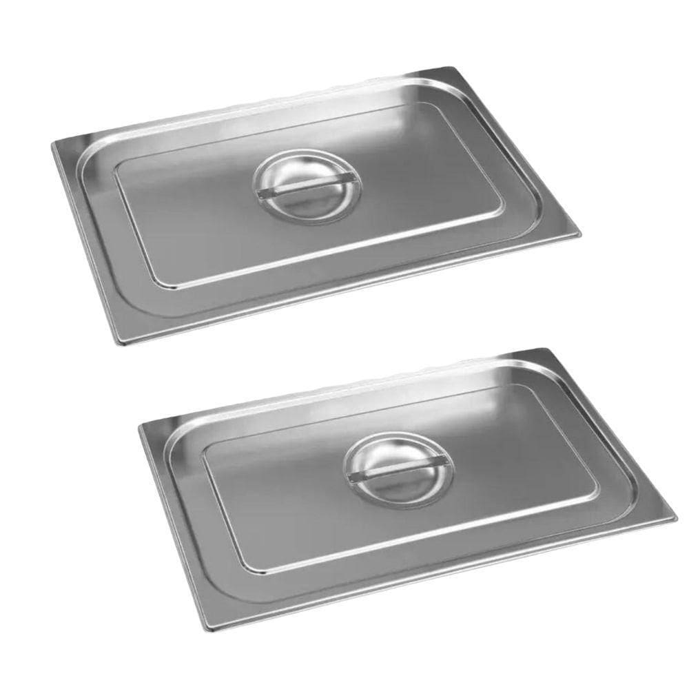 Kit 2 Tampas Para Cuba Gastronômica Inox Gn 1-1 Buffet Hotel