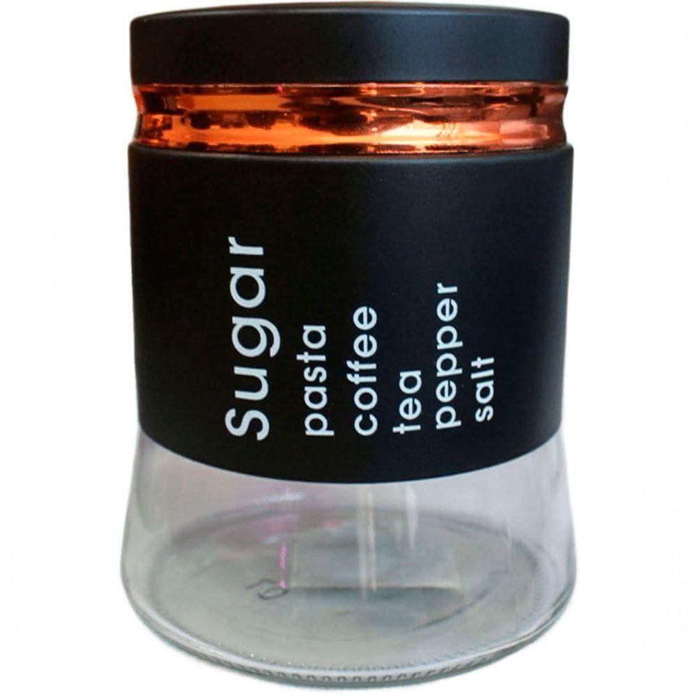Frasco Pote Sugar De Vidro Porta Mantimentos Tampa Hermético