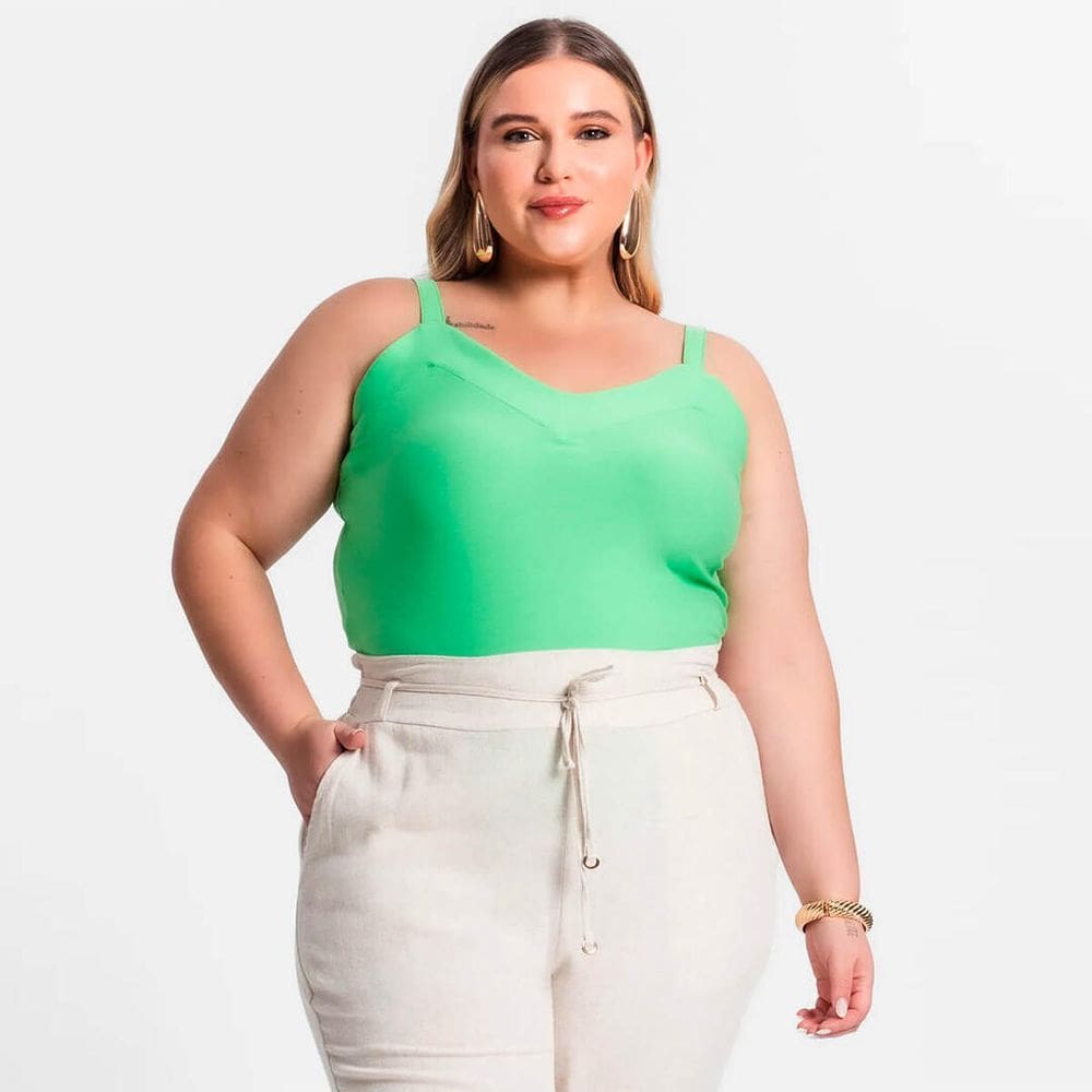 Blusa Feminina Alça Plus Size Secret Glam