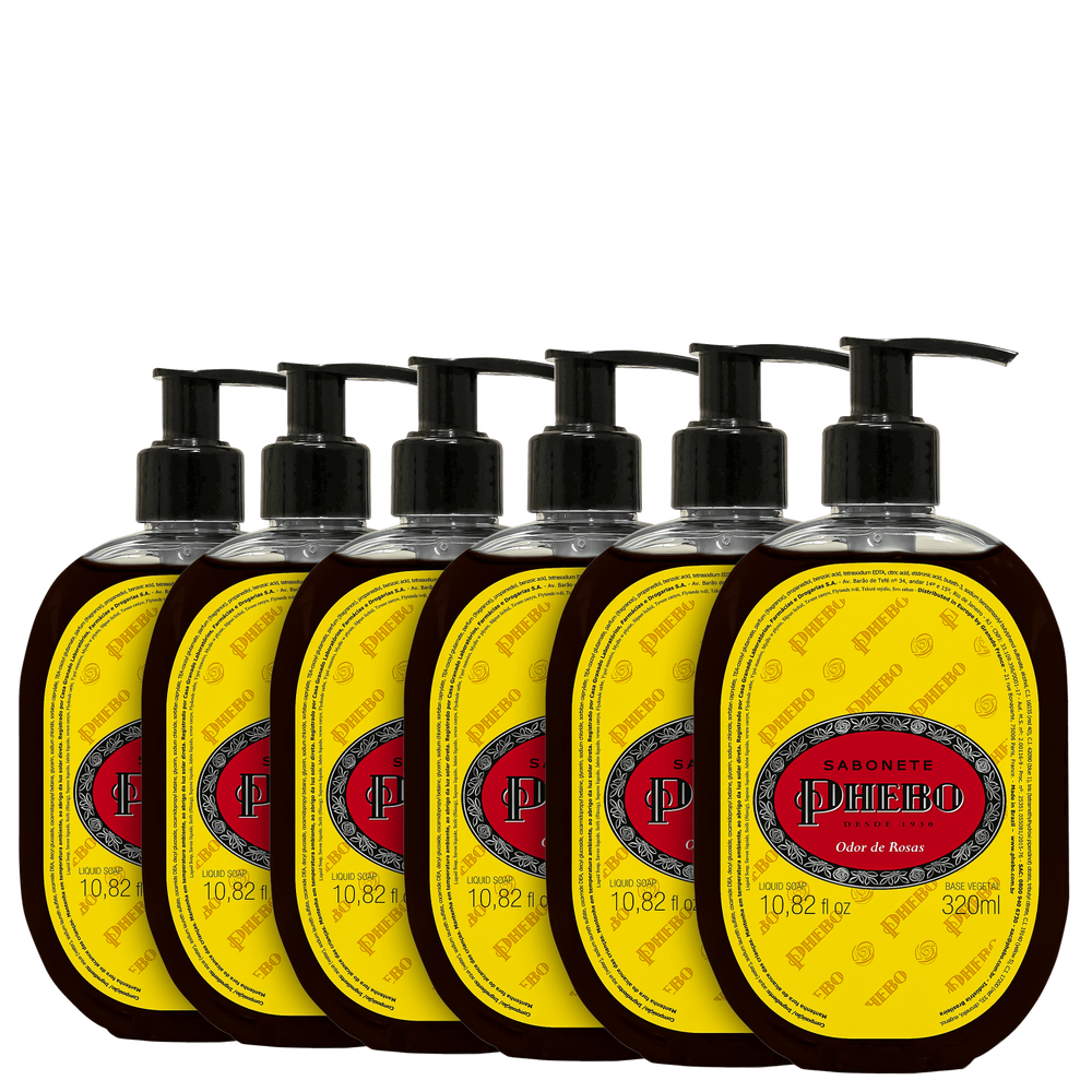 Kit Phebo Odor de Rosas - Sabonete Líquido (6 Unidades)
