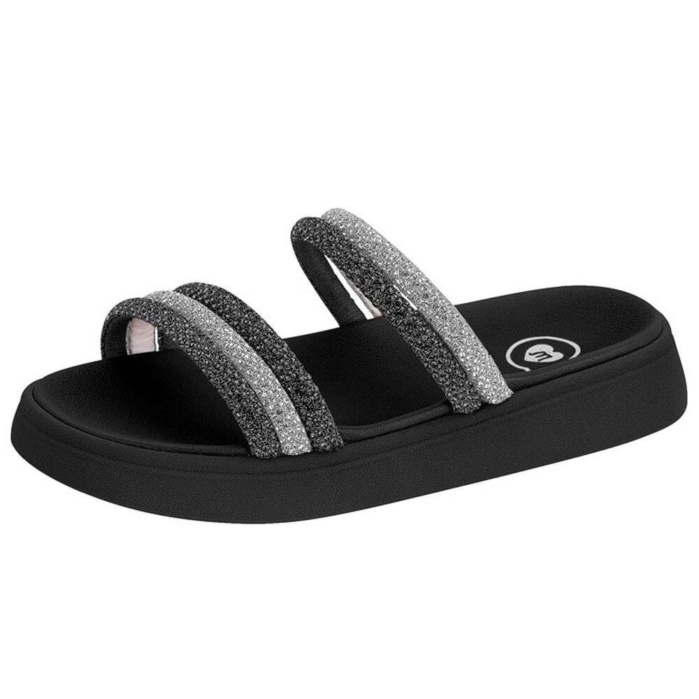 Chinelo Papete Infantil Menina Fácil Calce Strass Molekinha