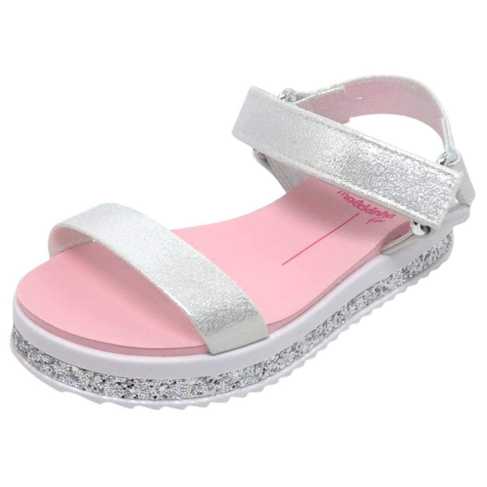Sandália Infantil Menina Brilho Conforto Papete Molekinha