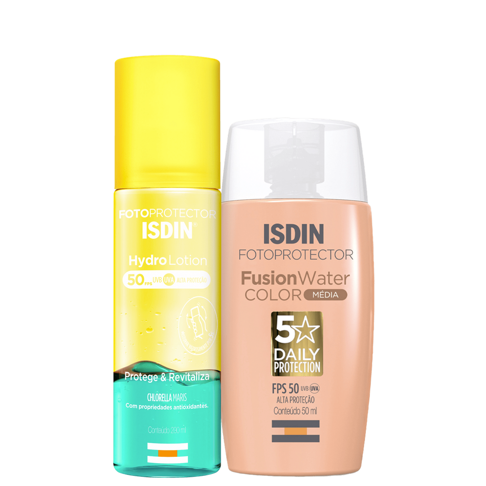 Kit ISDIN Fusion Water 5 Stars Color Médio + HydroLotion (2 Produtos)