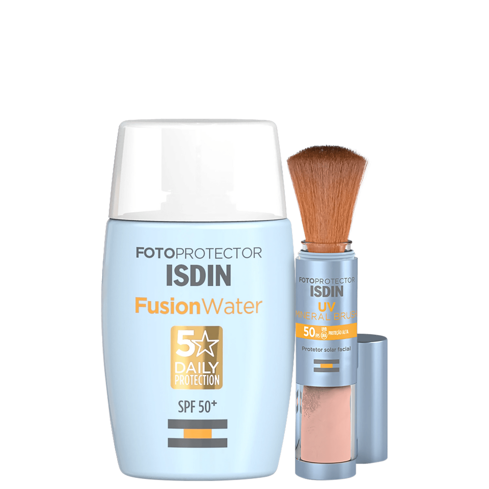 Kit ISDIN UV Brush Mineral Fusion Water (2 Produtos)