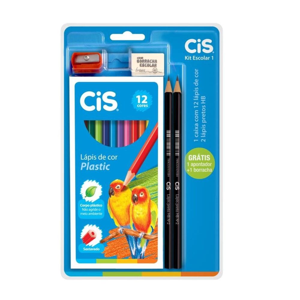 Kit Escolar Escolar 5 Pecas Varios Produtos - Cis