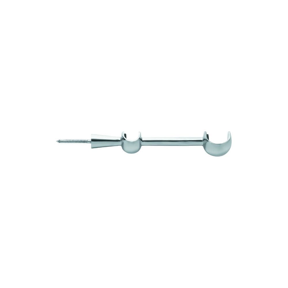 Suporte Cortina Duplo 19/28mm Ilhos Cromado Aluminio un